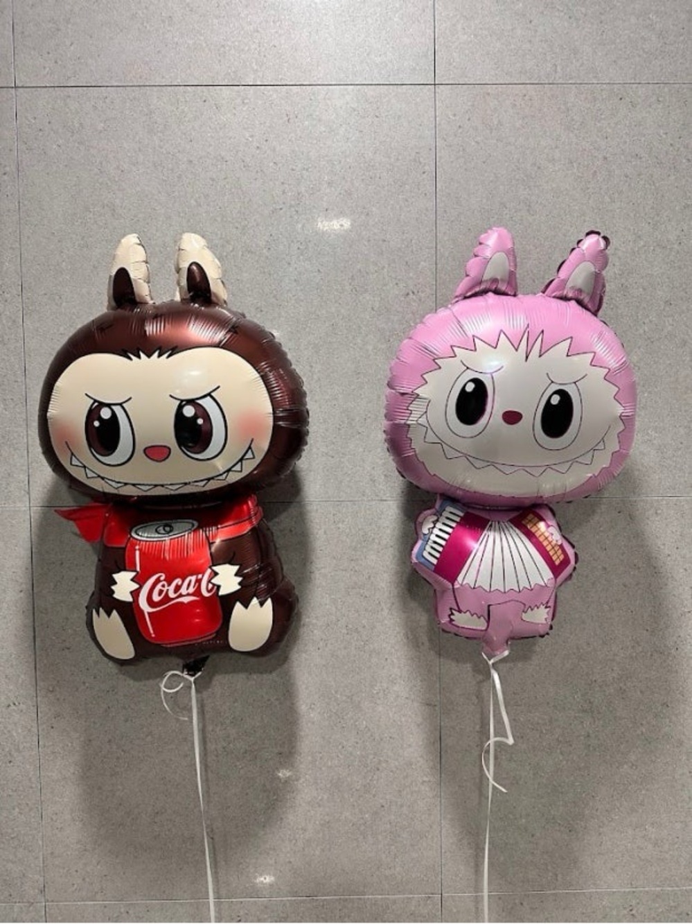 Cute Character Mylar Balloon - Brown & Pink Duo